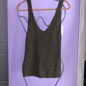 MADEWELL olive green sweater tank